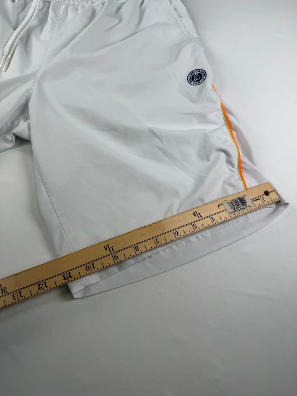 Adidas Men’s Roland Garros White Tennis Shorts with Orange Trim -Climate short M